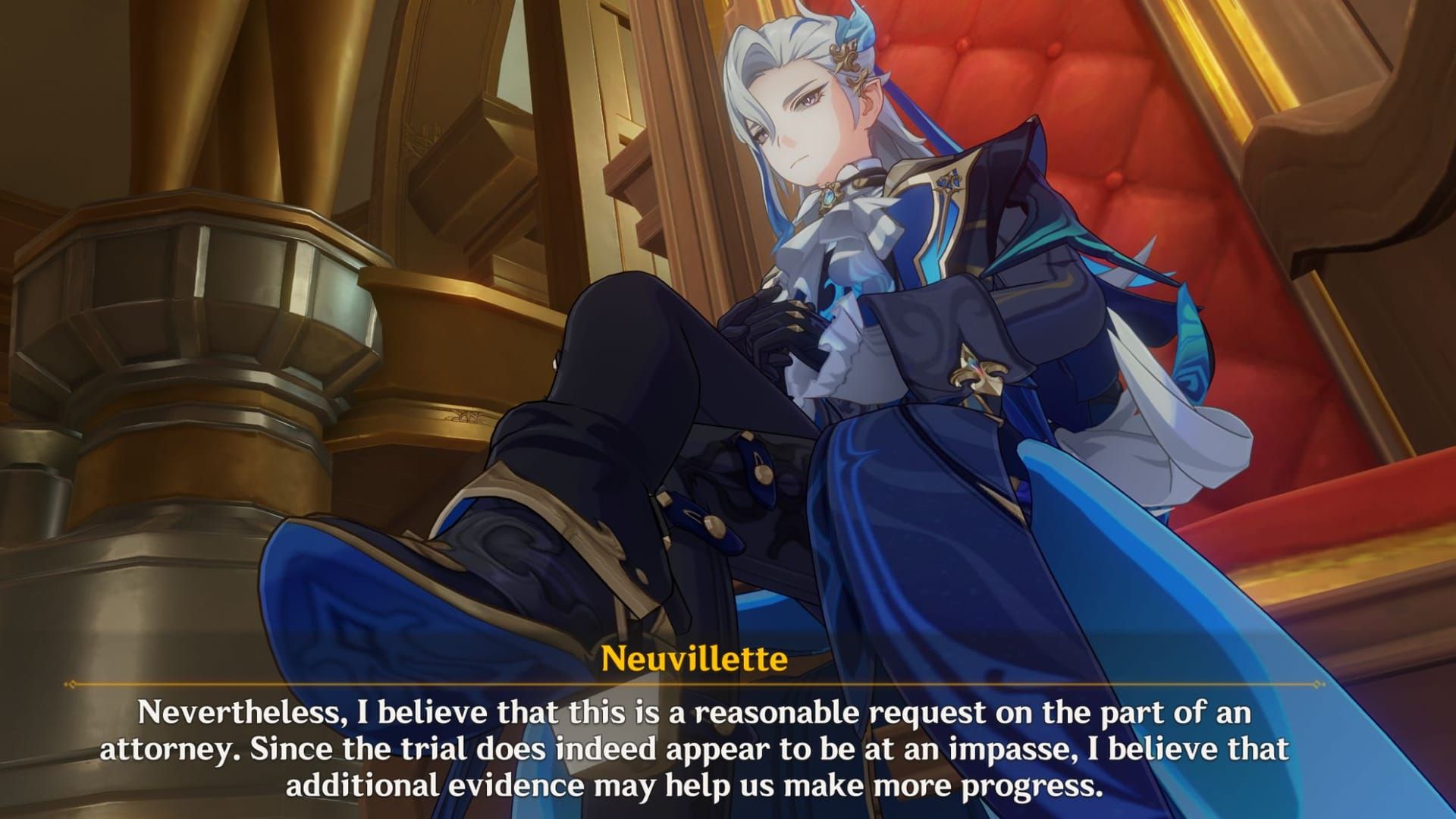 Screenshot of camera trick for dodging in Neuvillette's C1 play in Genshin Impact