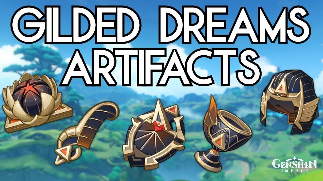 Gilded Dreams artifact set for Alhaitham in Genshin Impact
