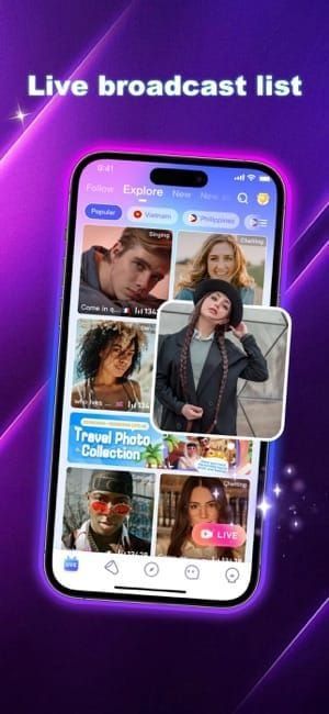 Poppo Live app interfaces for iOS and Android recharge screens