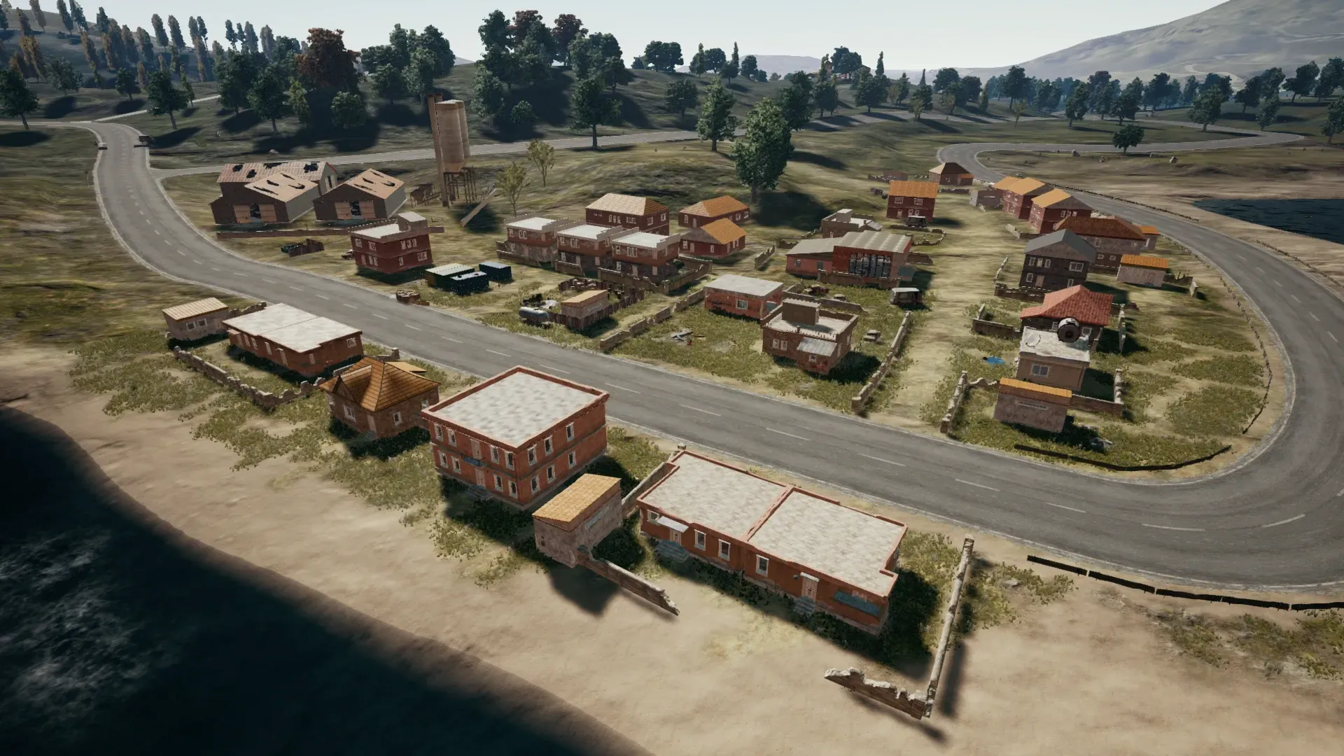 PUBG Mobile Erangel map showing Lipovka compounds