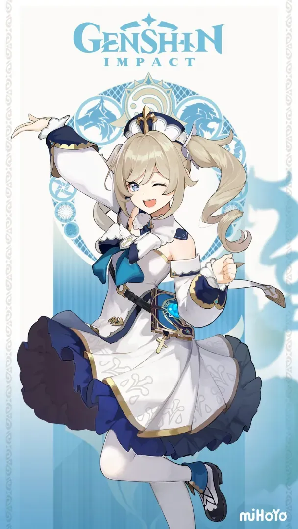 In-game portrait of Barbara from Genshin Impact