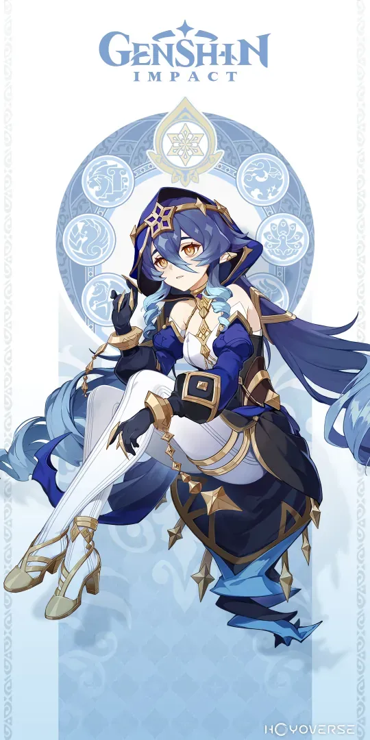 Genshin Impact character portrait of Layla, the Cryo sword user