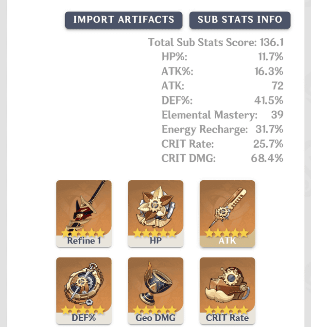 Comparison of Husk of Opulent Dreams vs Retracing Bolide for Noelle in Genshin Impact