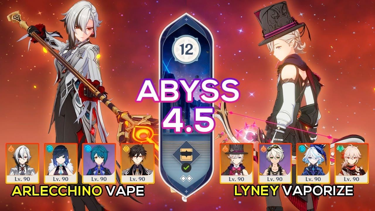 Vape team composition guide featuring Lyney in Genshin Impact