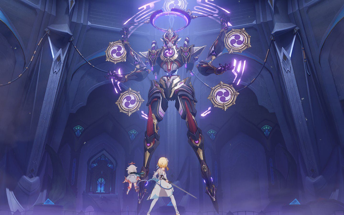 Screenshot of Aeonblight Drake boss fight in Genshin Impact's Unlimited Fighting Championship event