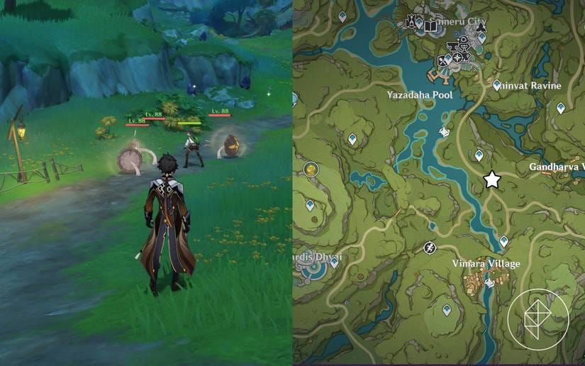 Screenshot of Aranyaka quest in Genshin Impact