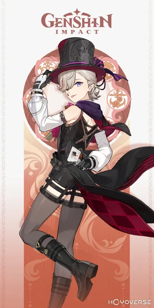 Genshin Impact character Lyney in official artwork