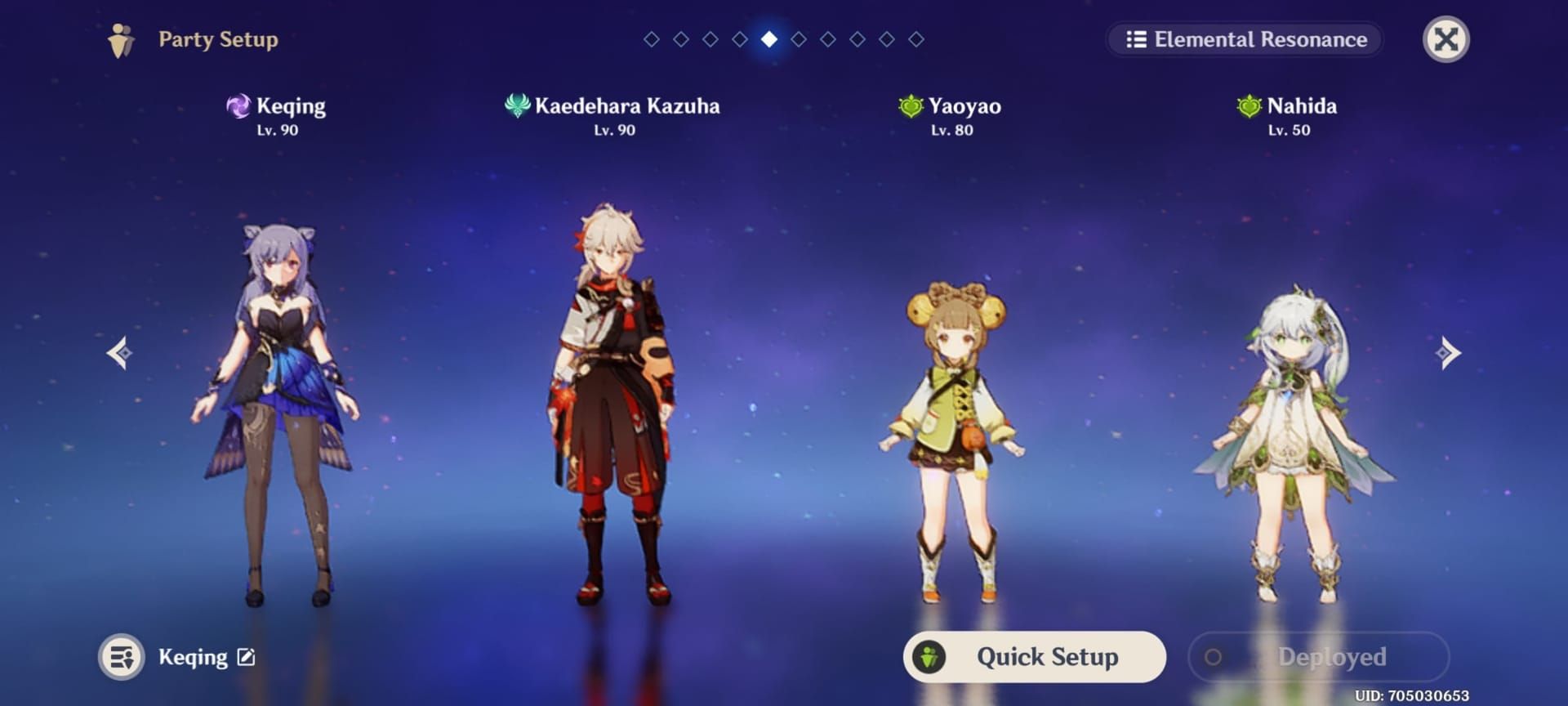 Genshin Impact characters Nahida, Collei, Fischl, and Kazuha for Sumeru team builds