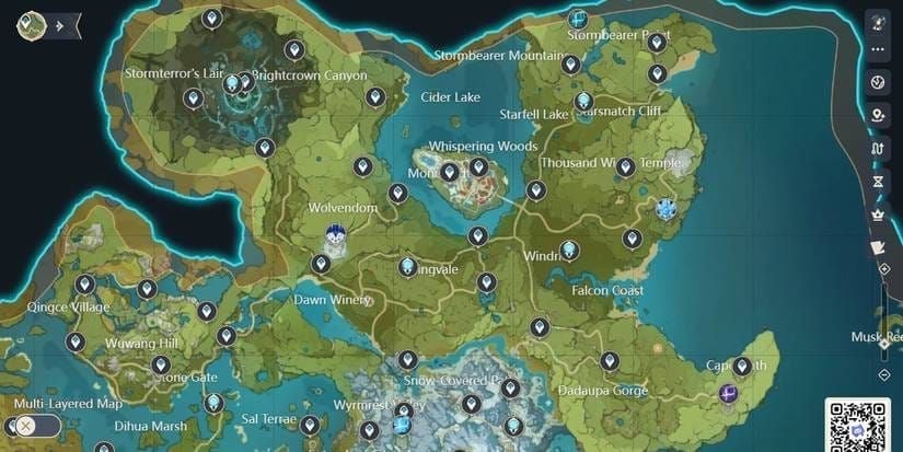 Map of weekly bosses in Genshin Impact