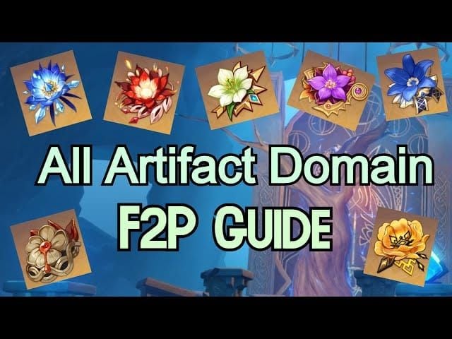 Screenshot of artifact domain in Genshin Impact