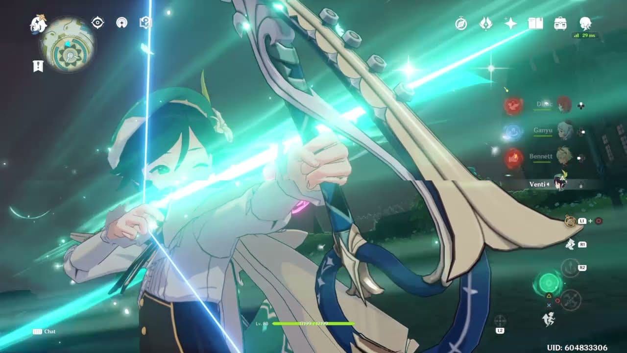 Venti's Wind's Grand Ode Elemental Burst in Genshin Impact