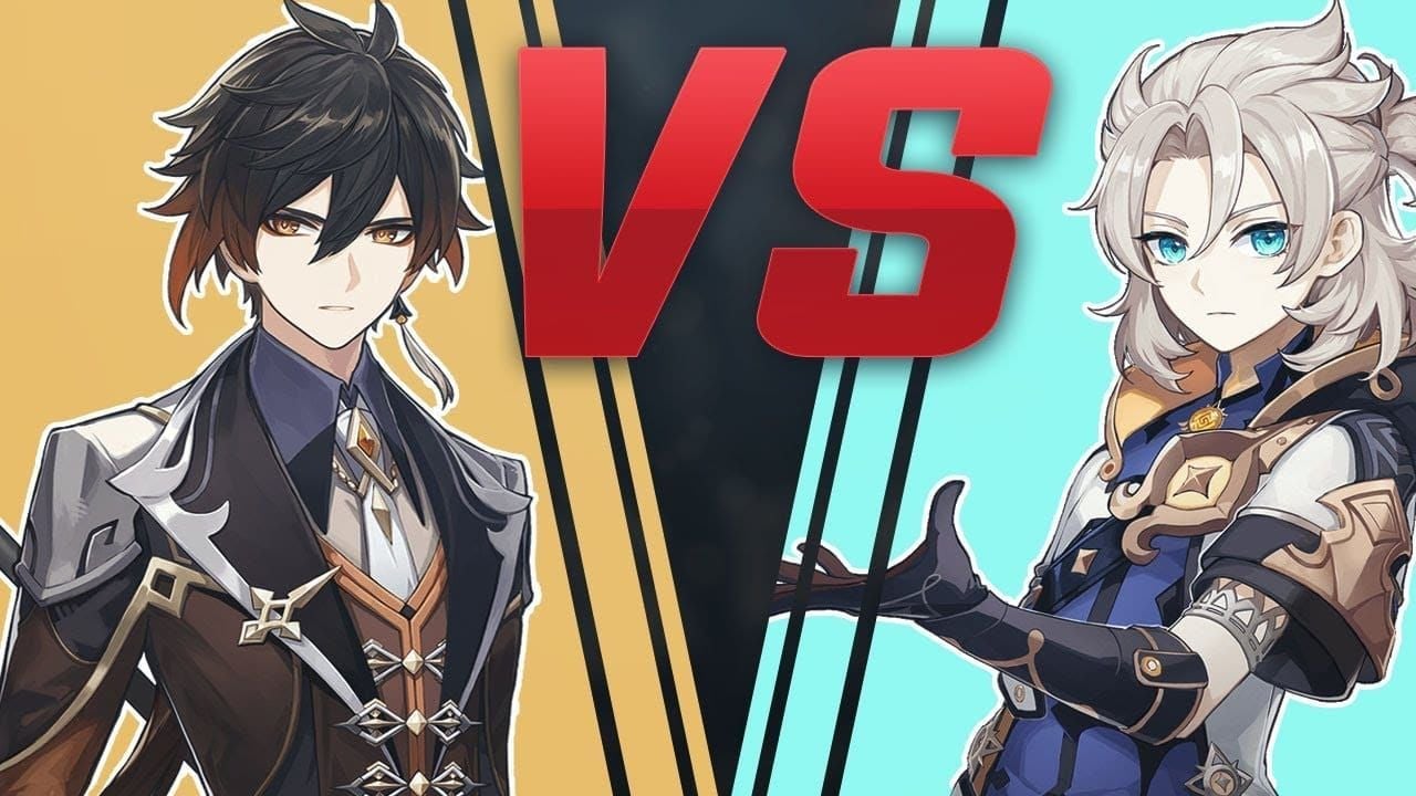 Genshin Impact comparison chart of Zhongli and Albedo's Geo abilities.