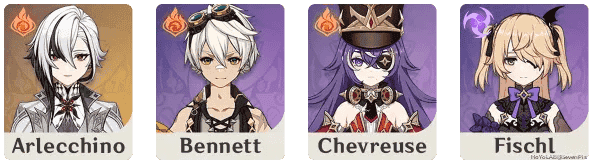 원신 아를레키노 증발팀 로테이션 가이드