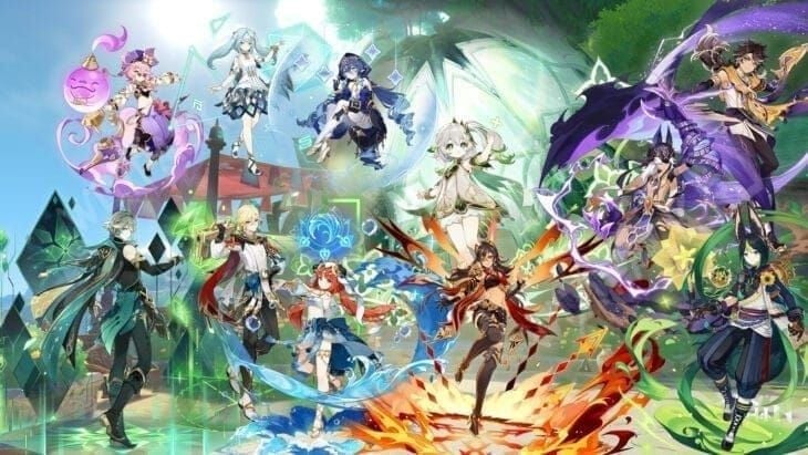 원신 덴드로 딜러 캐릭터들 비교 이미지