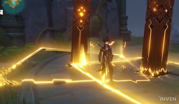 종려 옥홀 방패 스킬 사용 화면