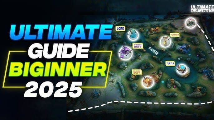 Mobile Legends game map showing Turtle and Lord objective locations