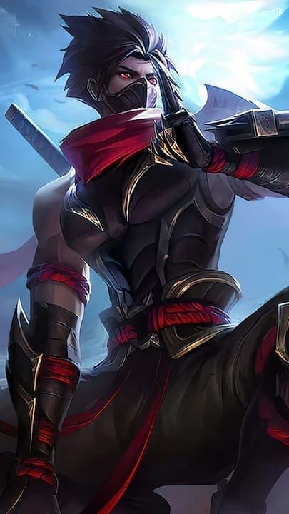 Mobile Legends Hayabusa assassin character with shadow abilities