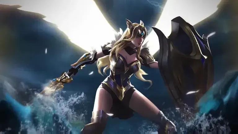 Mobile Legends Freya character redesign showing her new Norse goddess-inspired appearance
