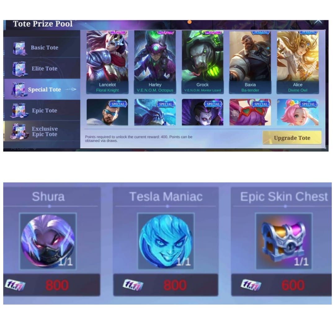 Mobile Legends Double 11 event interface showing discounts and Promo Diamond rewards