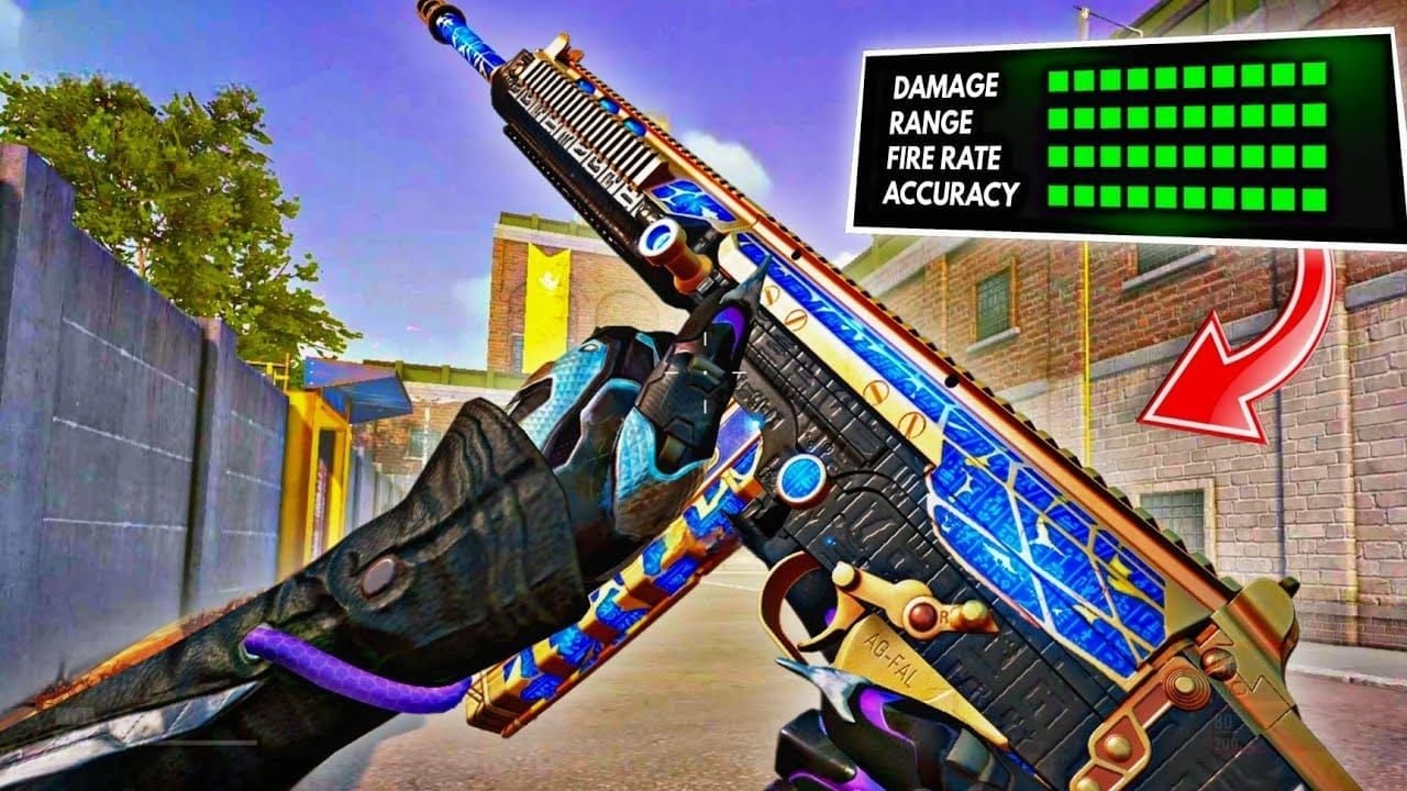 Blood Strike FAL assault rifle being used in combat gameplay