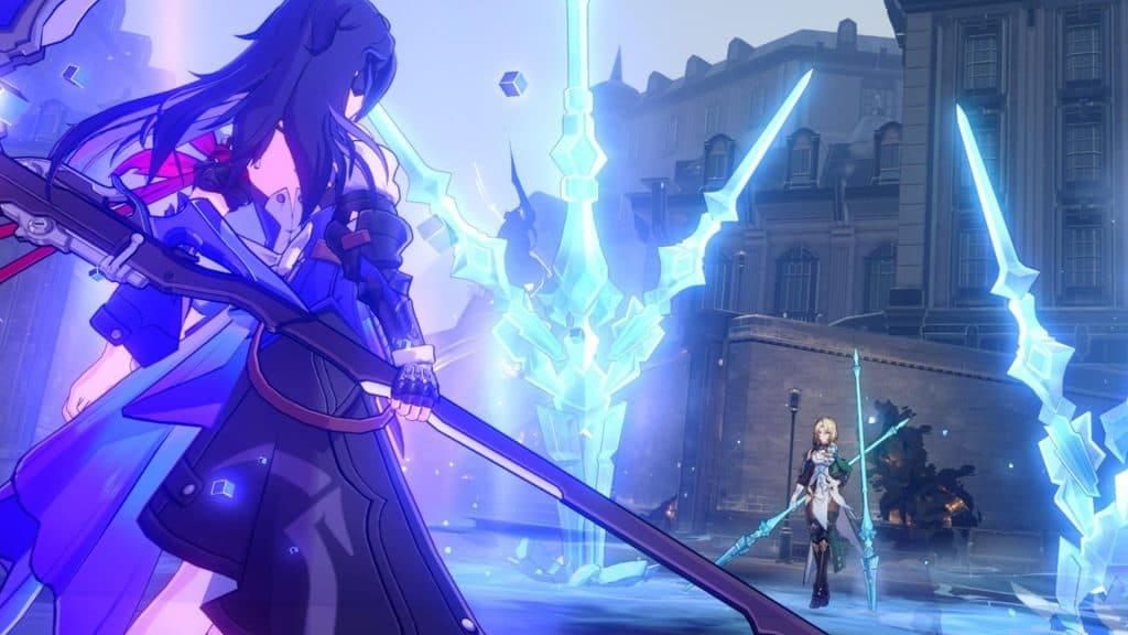 Honkai Star Rail combat interface displaying multiple DOT status effects on enemies