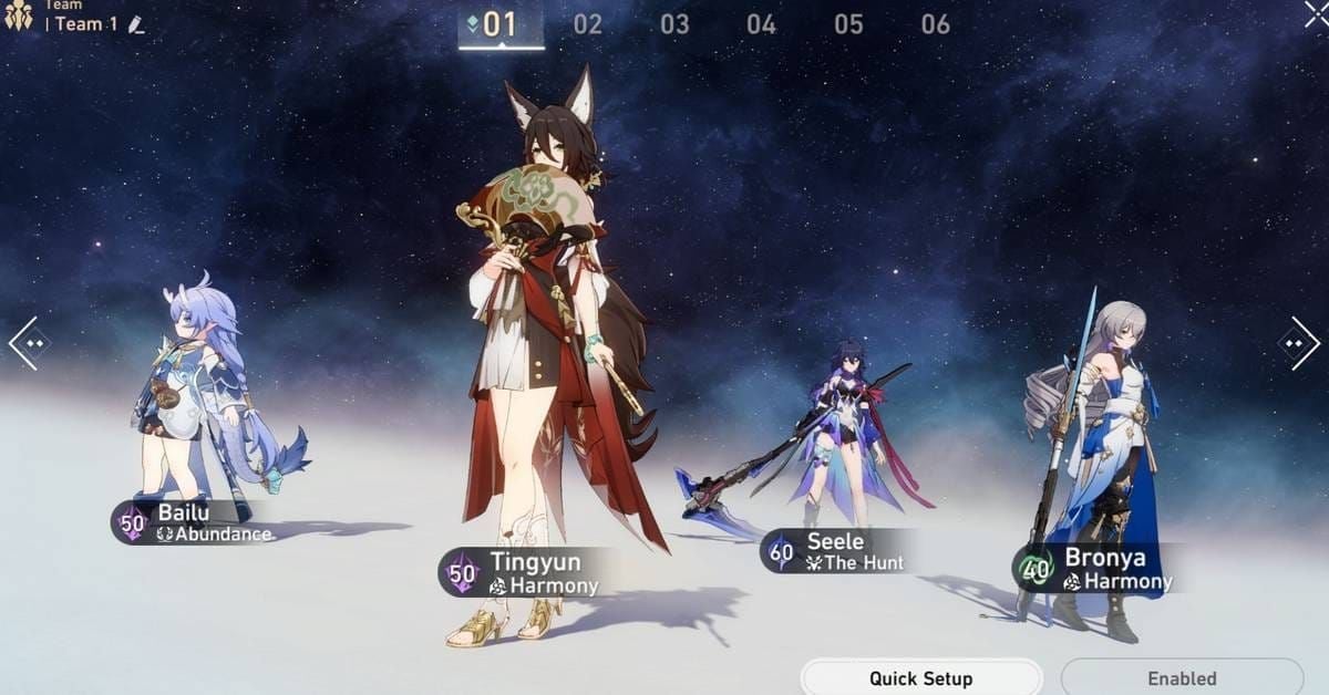 Honkai Star Rail team composition guide showing DPS, support, and sustain role distribution with skill point management tips