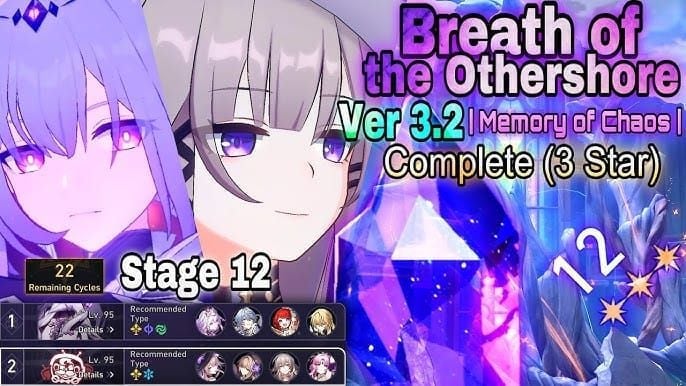 Honkai Star Rail Memory of Chaos Stage 12 battle screen featuring Furiae Praetor boss with elemental weakness display