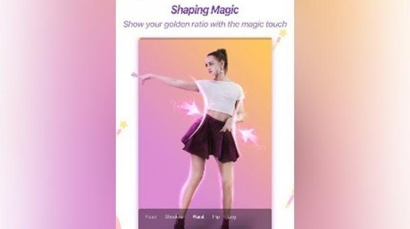 Likee video creation showing 4D Magic effects and AR filters being applied
