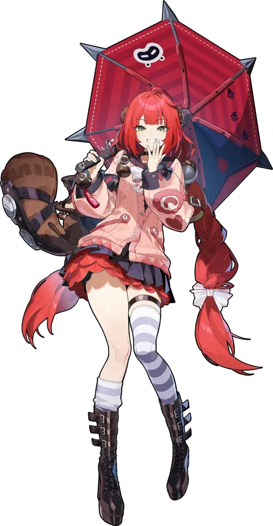 Yuzuha character from Zenless Zone Zero, a tanuki-themed support agent from the Spook Shack faction