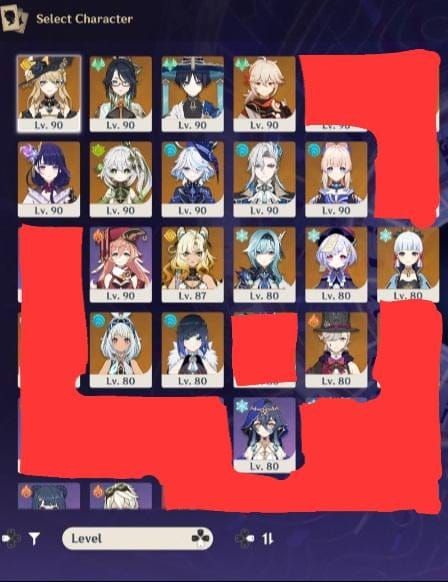 Genshin Impact Floor 12 chamber selection interface showing blessing effects and enemy preview