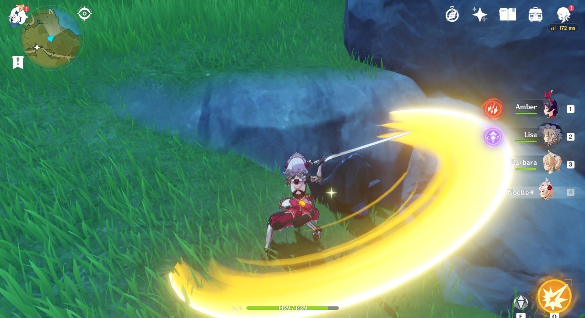 Genshin Impact combat positioning guide showing optimal movement patterns