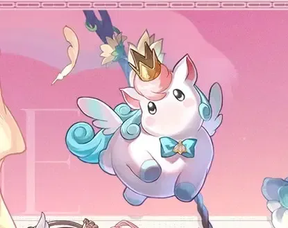 Hyacine character from Honkai Star Rail with her memosprite companion Little Ica