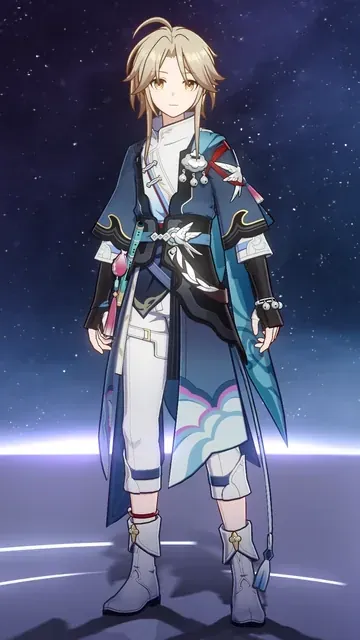 Yanqing character from Honkai Star Rail showcasing his ice-based combat abilities