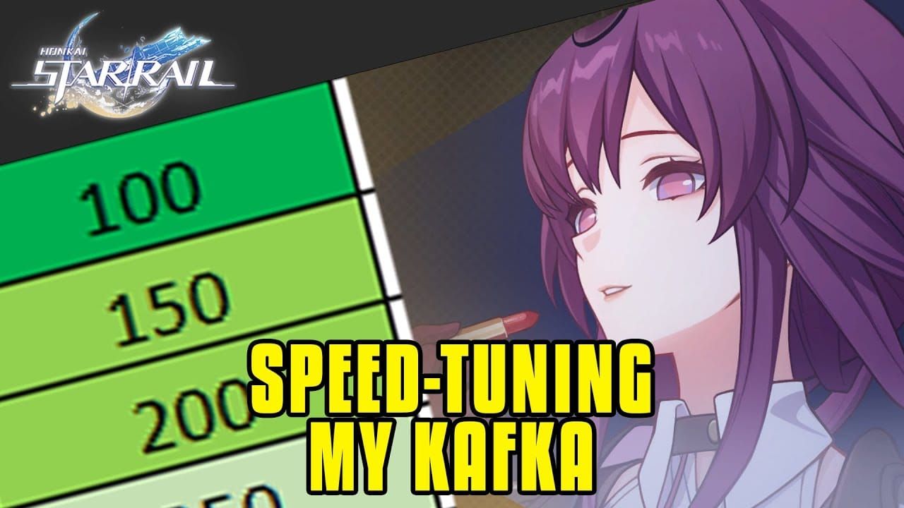 Speed comparison chart showing optimal SPD values for Kafka DoT team synergy