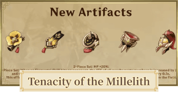 Complete Tenacity of the Millelith artifact set showing all five pieces