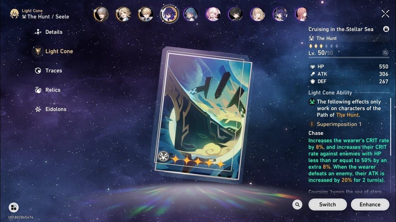 Cruising in the Stellar Sea light cone - best F2P option for Archer