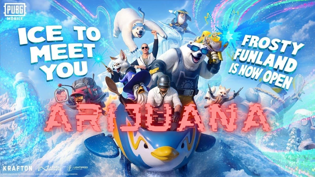 PUBG Mobile Frosty Funland map showing military areas and key locations