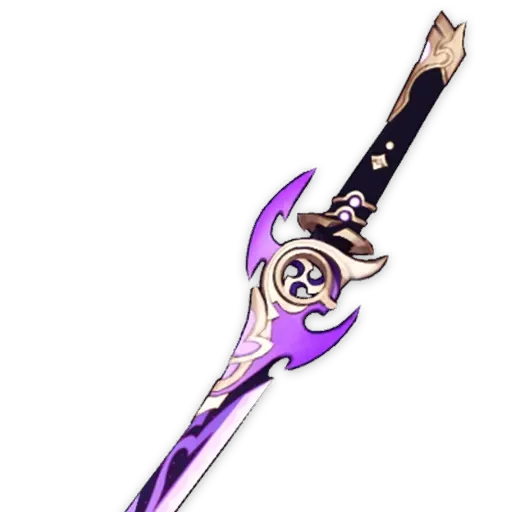 Mistsplitter Reforged 5-star sword weapon from Genshin Impact displaying base attack and critical damage statistics