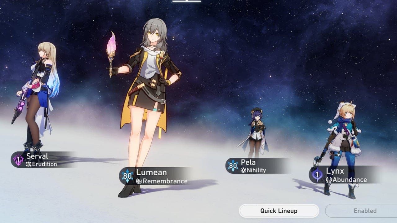 Optimal Remembrance team setup featuring Cyrene, Castorice, Evernight, and Hyacine