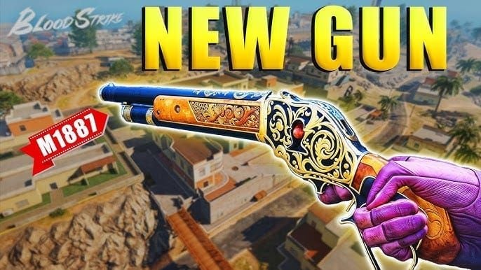 Blood Strike Trinity of Deathfire mode weapons: Kar98k sniper rifle, M1887 shotgun, and Magnum pistol