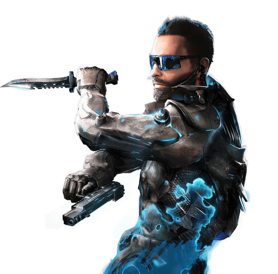 Blood Strike Spike striker character demonstrating invisibility ability with stealth effects