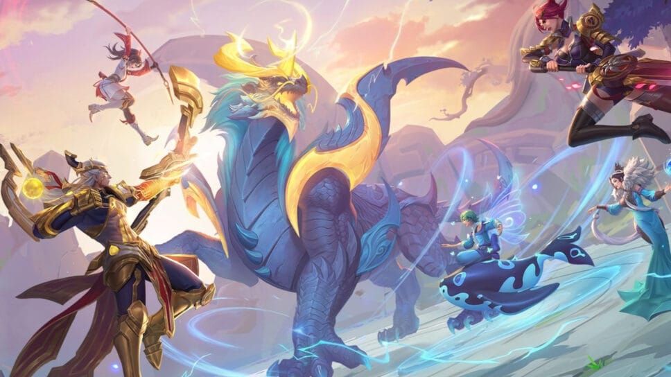 Honor of Kings fleeing monsters including River Sprites and Firehawk