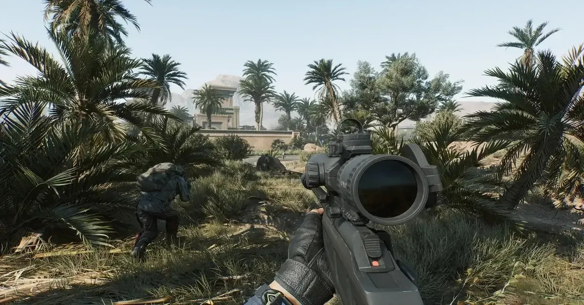 Delta Force 32v32 Warfare mode screenshot featuring vehicles and large-scale tactical combat