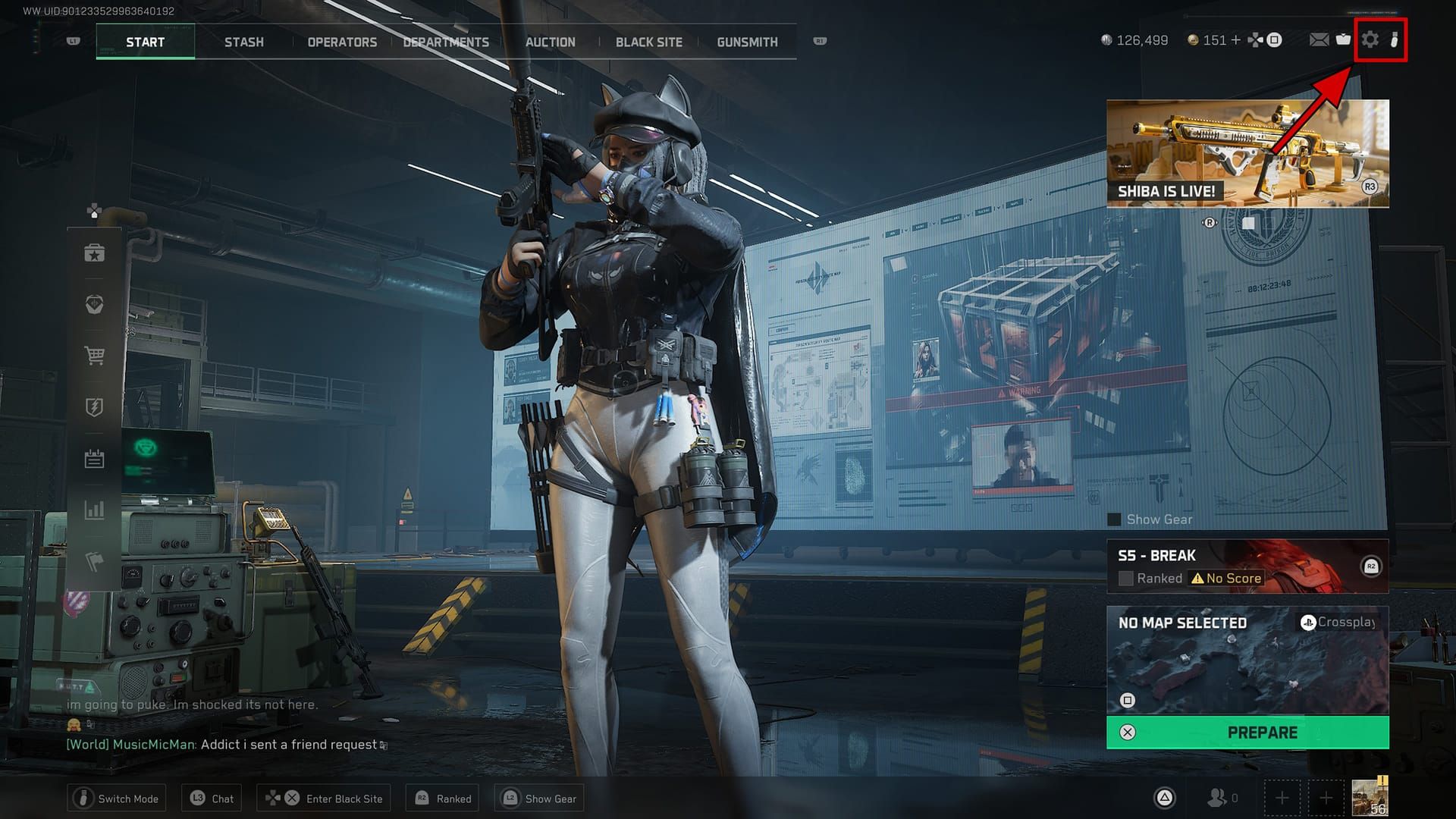 Delta Force cross-platform play interface showing PC, console, and mobile connectivity