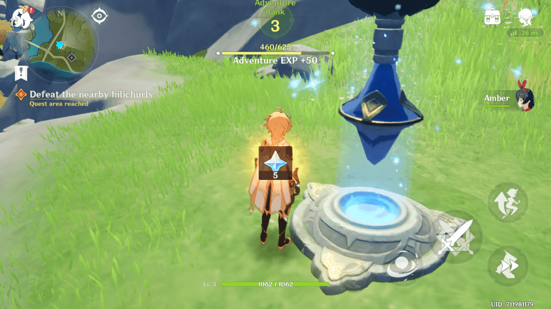 Genshin Impact Adventure Rank display showing player level requirements