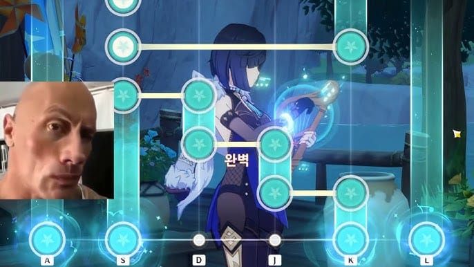 원신 스타바운드 오스 모드 리듬게임 플레이 화면