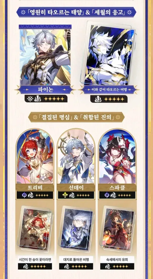 붕괴: 스타레일 3.4 버전 픽업 캐릭터 라인업