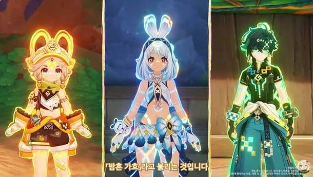 원신 나타 지역 신규 캐릭터들과 전용 무기