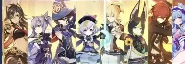 원신 5성 캐릭터 선택권 대상 캐릭터들