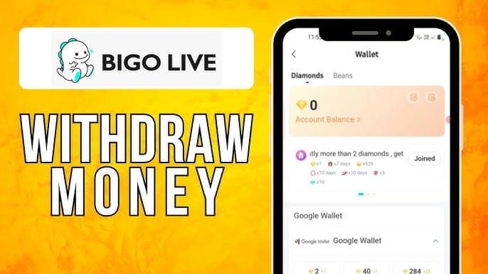 BIGO LIVE payment verification and withdrawal interface